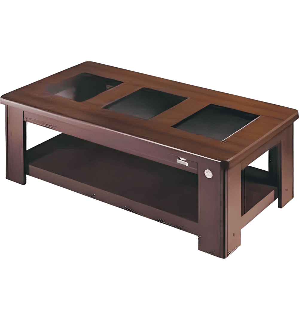 Anuvrata Center Table Black Glass
