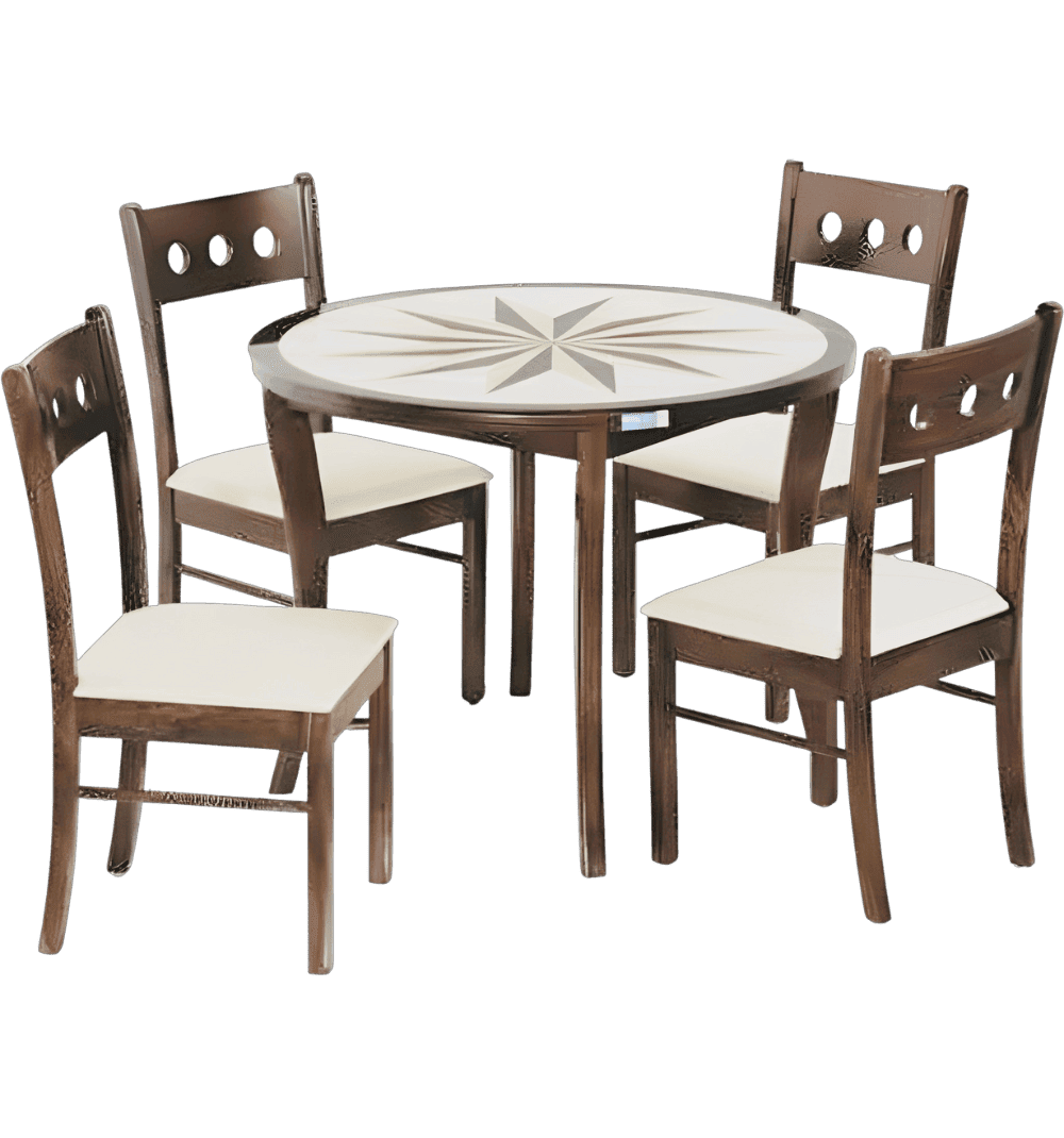 Anukula Dining Set (4s) Digital Printed Glass