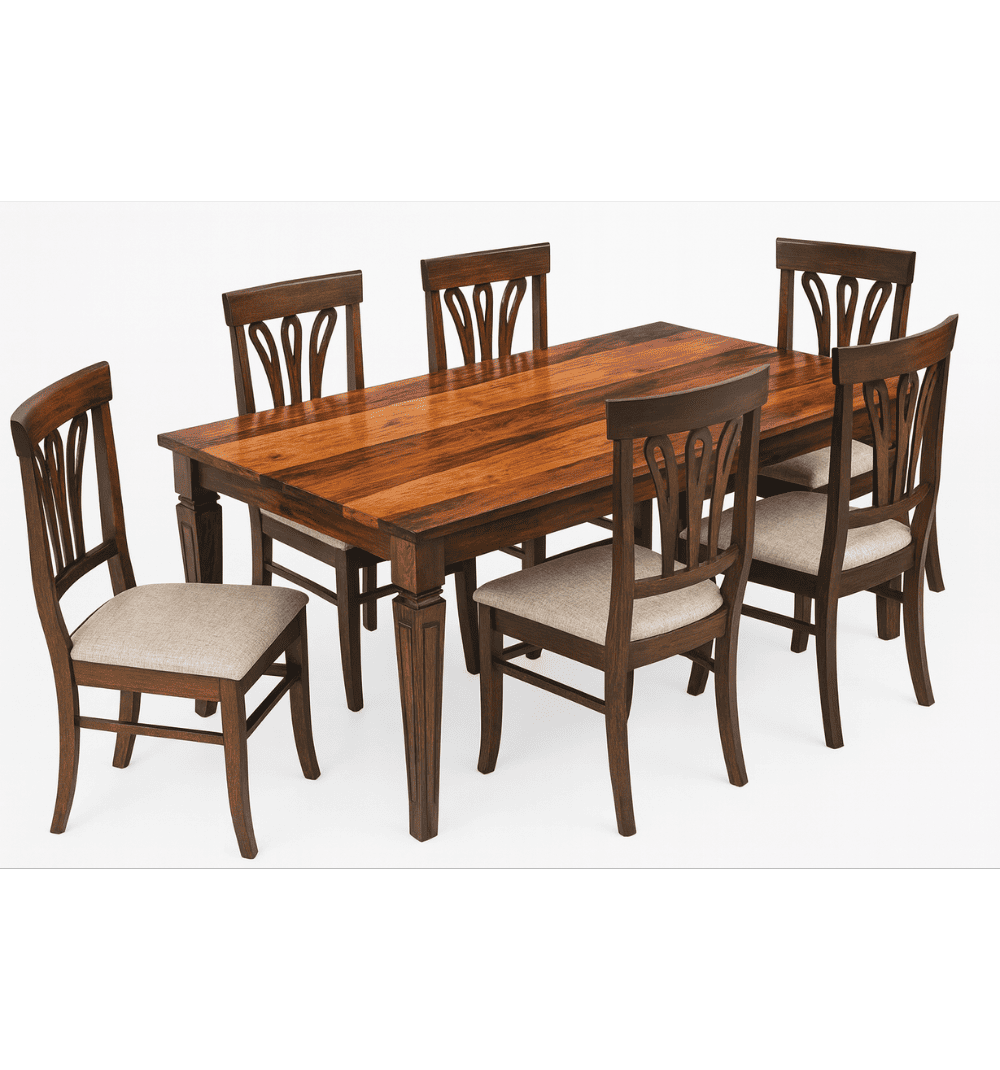 Akasha Dining Set Digital Printed Marble