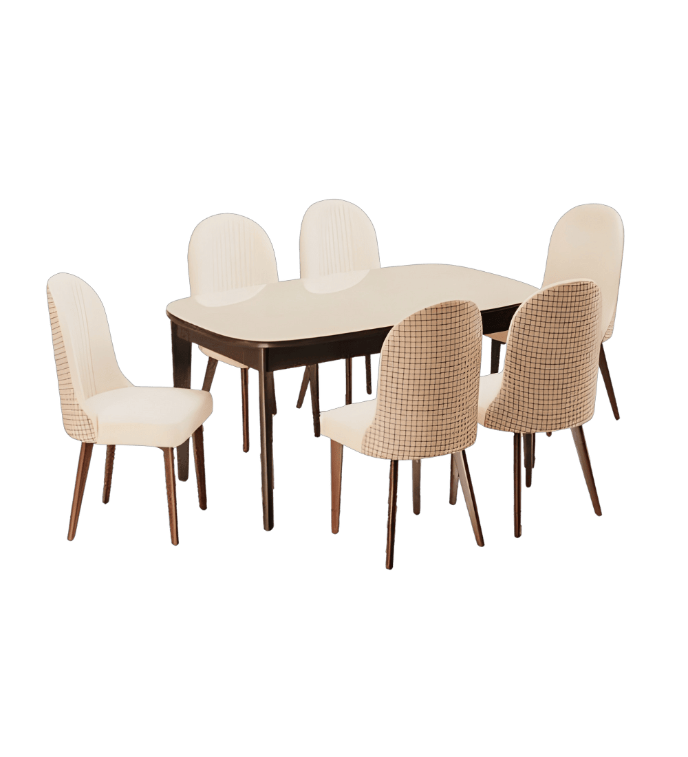 Arthika Dining Set Ceramic Marble