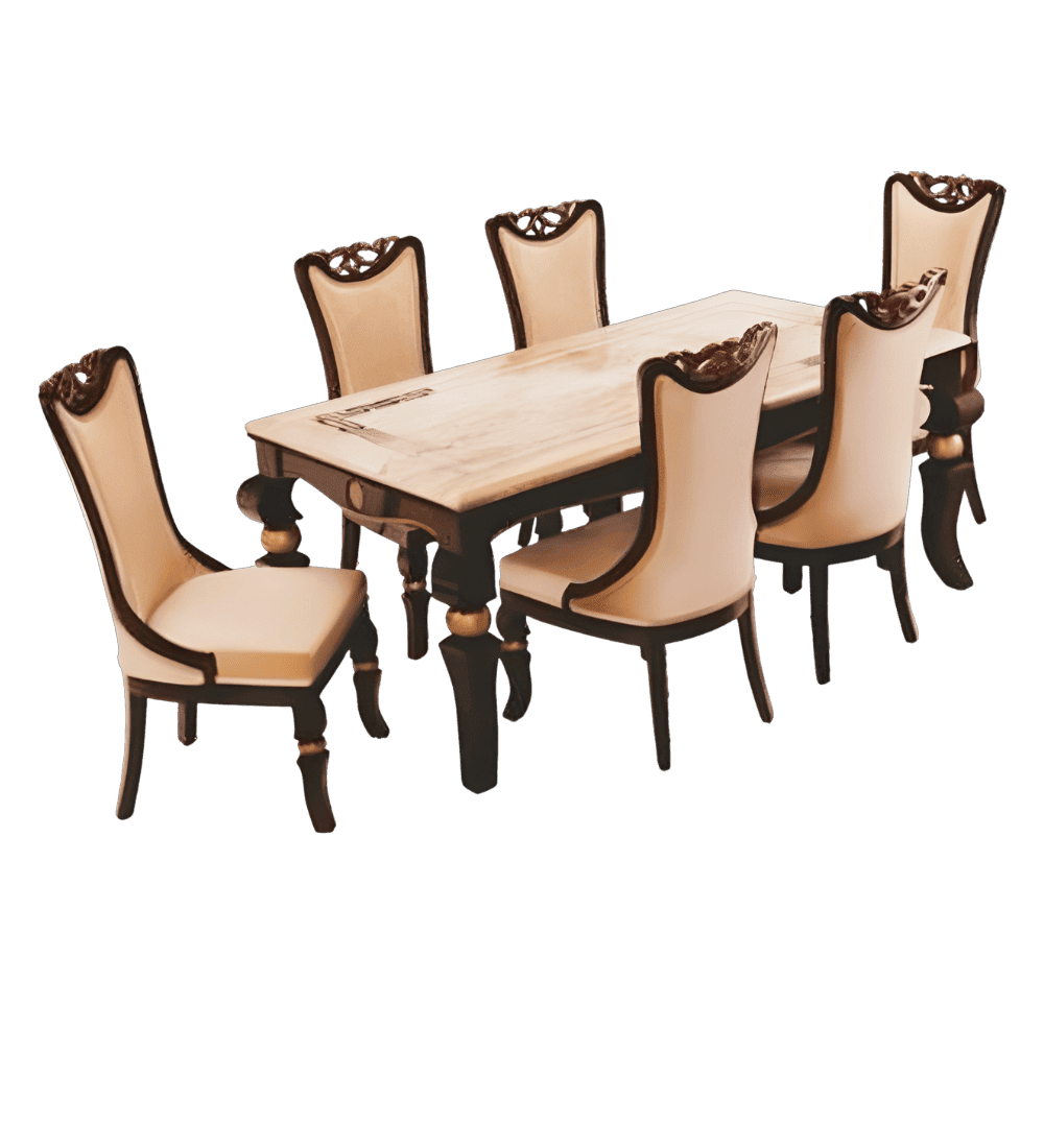 Kriya Dining Set Bottochino Marble