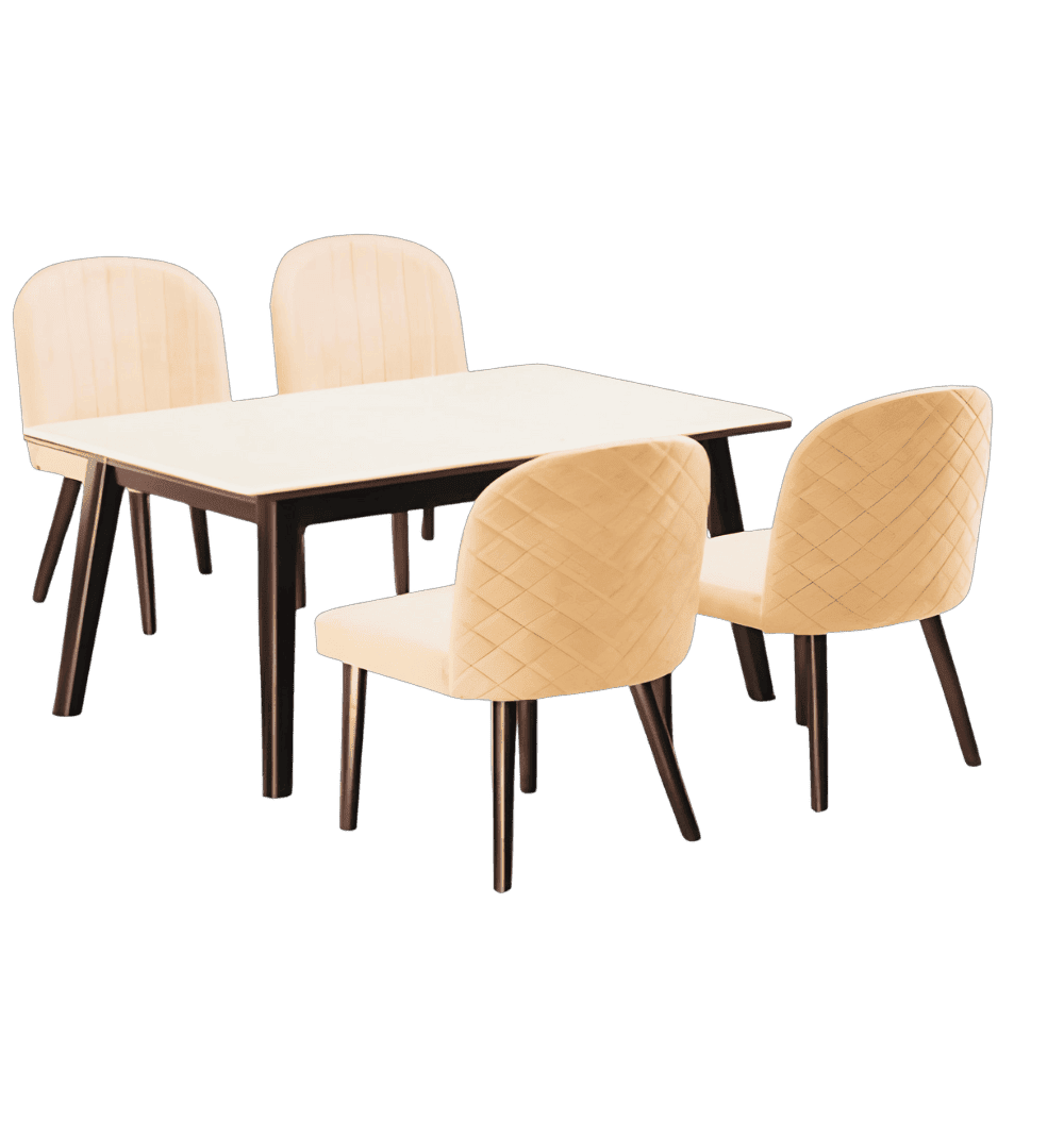 Kriya Dining Set (4s) Imported Marble