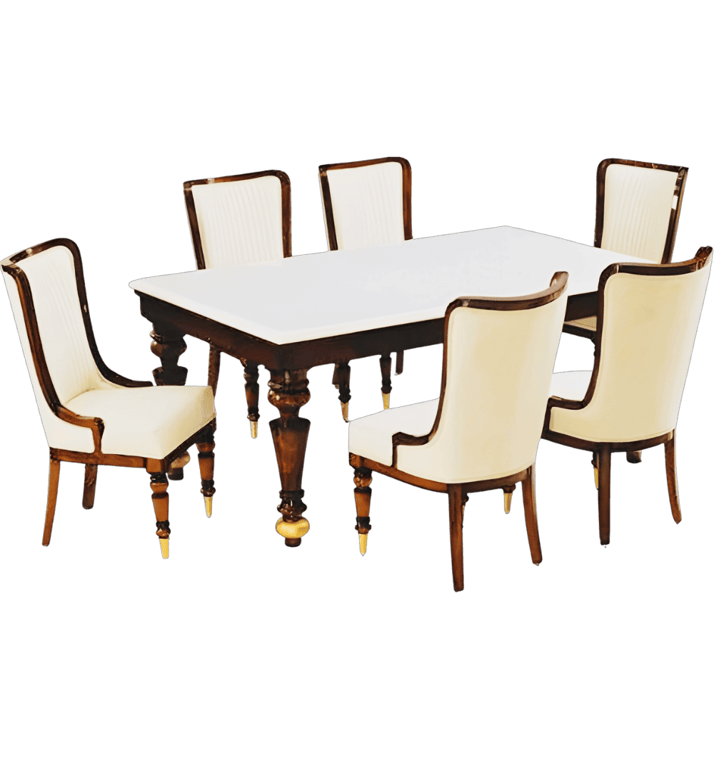 Samyukta Dining Set (6s) Onyx Marble