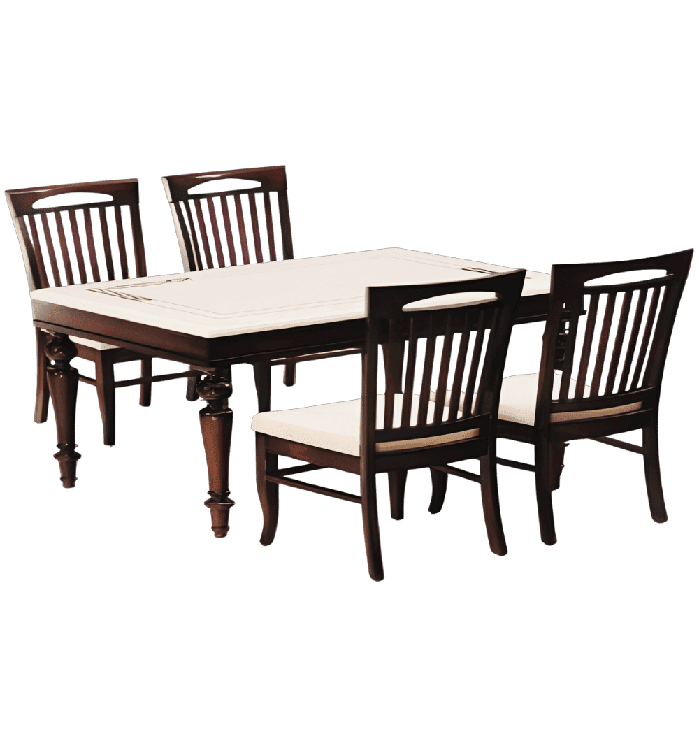 Sahasra Dining Set (4s) Composite Marble