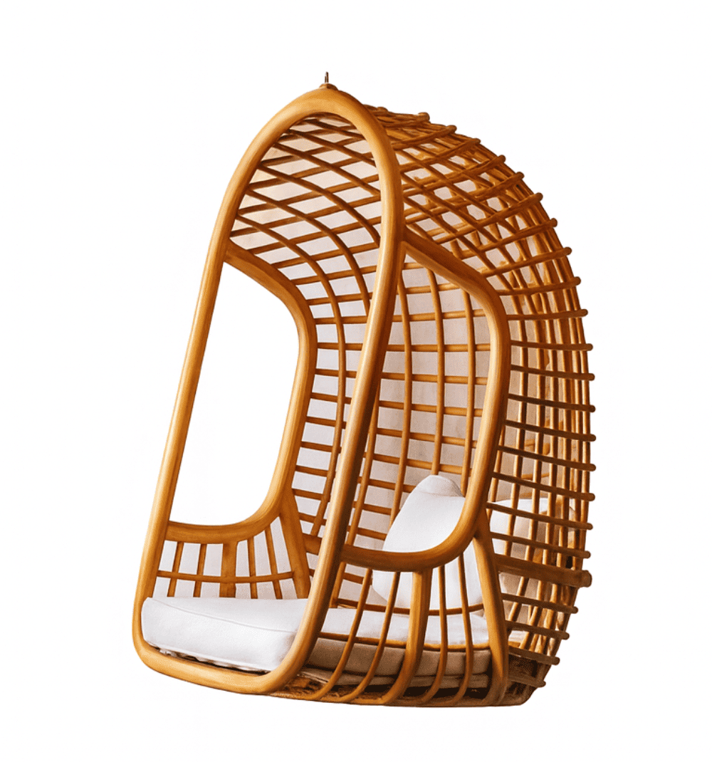 Flair  Cane Swing With Brown Finish