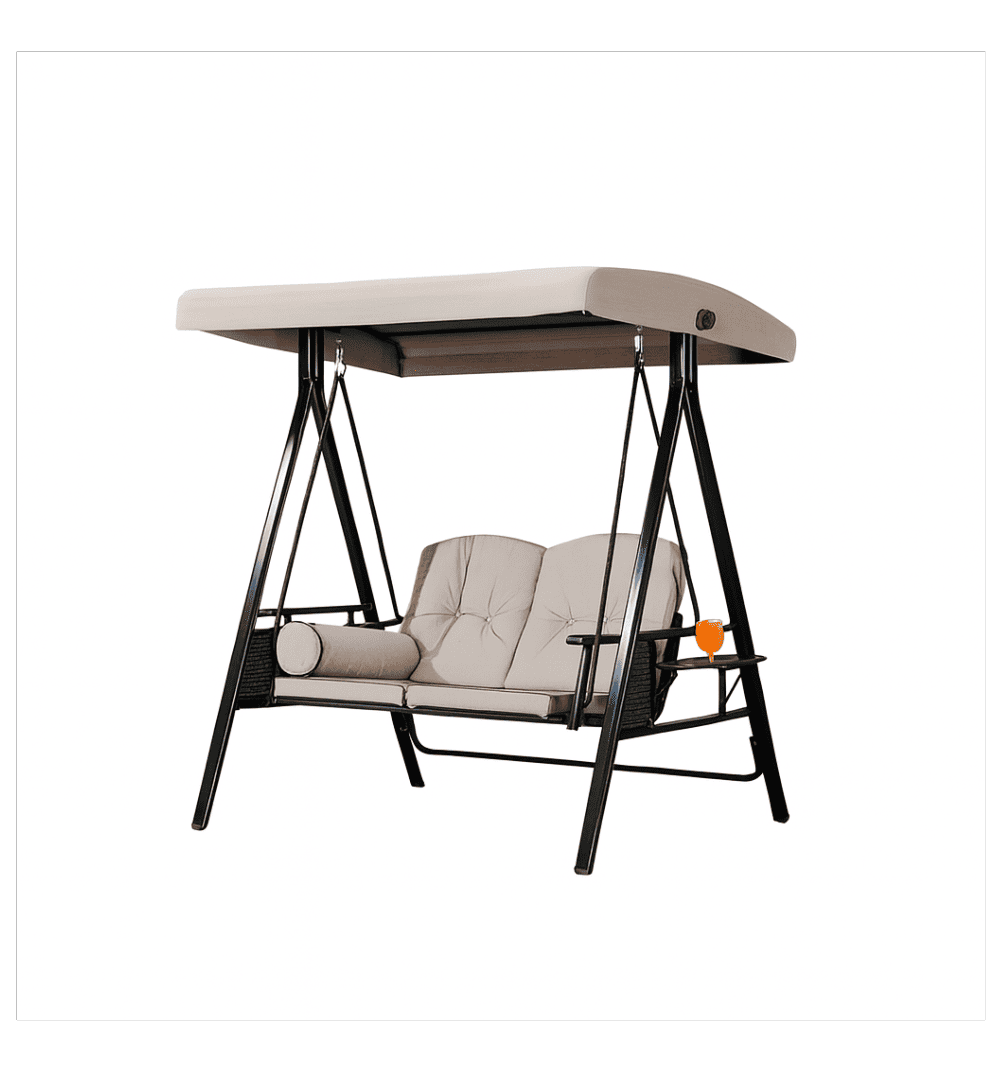 Silken Metal Swing With Canopy