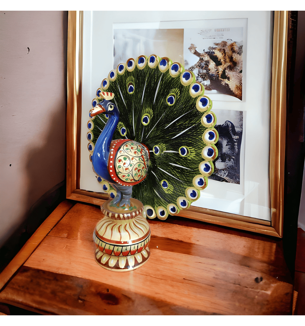 Wooden color Peacock
