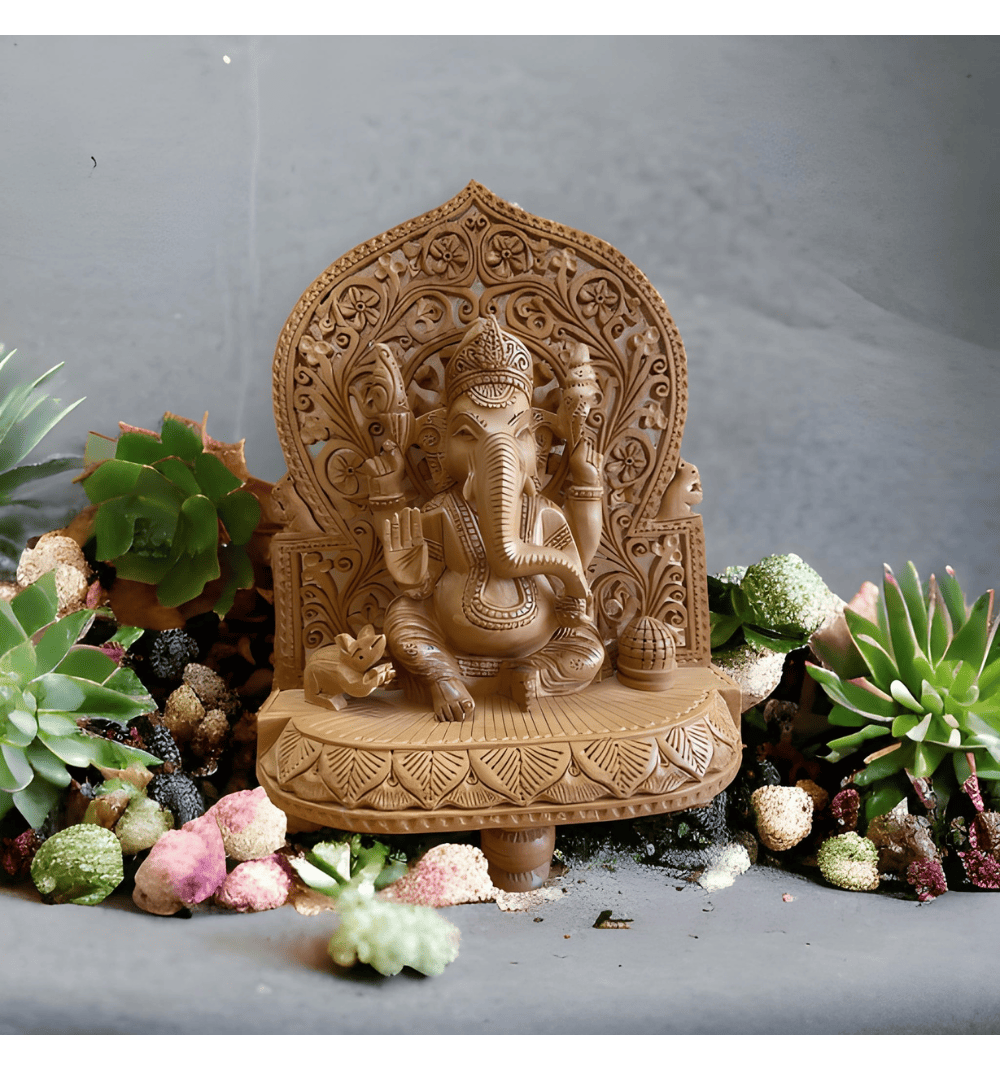 Wooden Undercut Ganesh